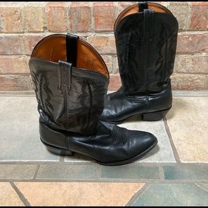 Nocona Mens Black Western Leather Boots Size 11